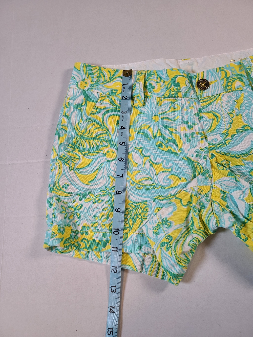 Lilly Pulizter Women's Tropical Palm Callahan Shorts Hawaii Aloha Beach Size 2 - Picture 10 of 13